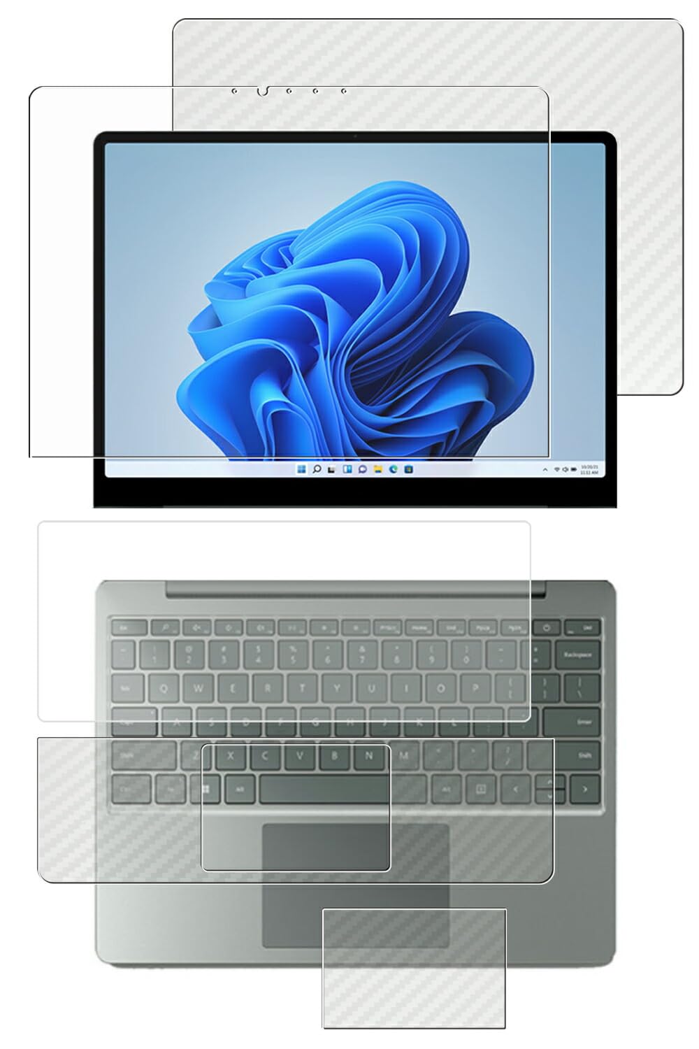 Amazon | [5点セット(画面+天板+パームレスト+タッチパッド+キーボード