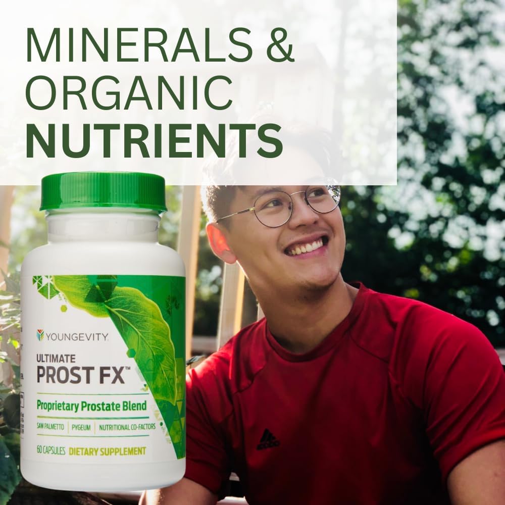 Youngevity Ultimate Prost Fx™ - Saw Palmetto + 9 Herb Blend for Men's Prostate Health - DHT Support - Urinary and Prostate Supplement - 60 Capsules (Pack of 1)