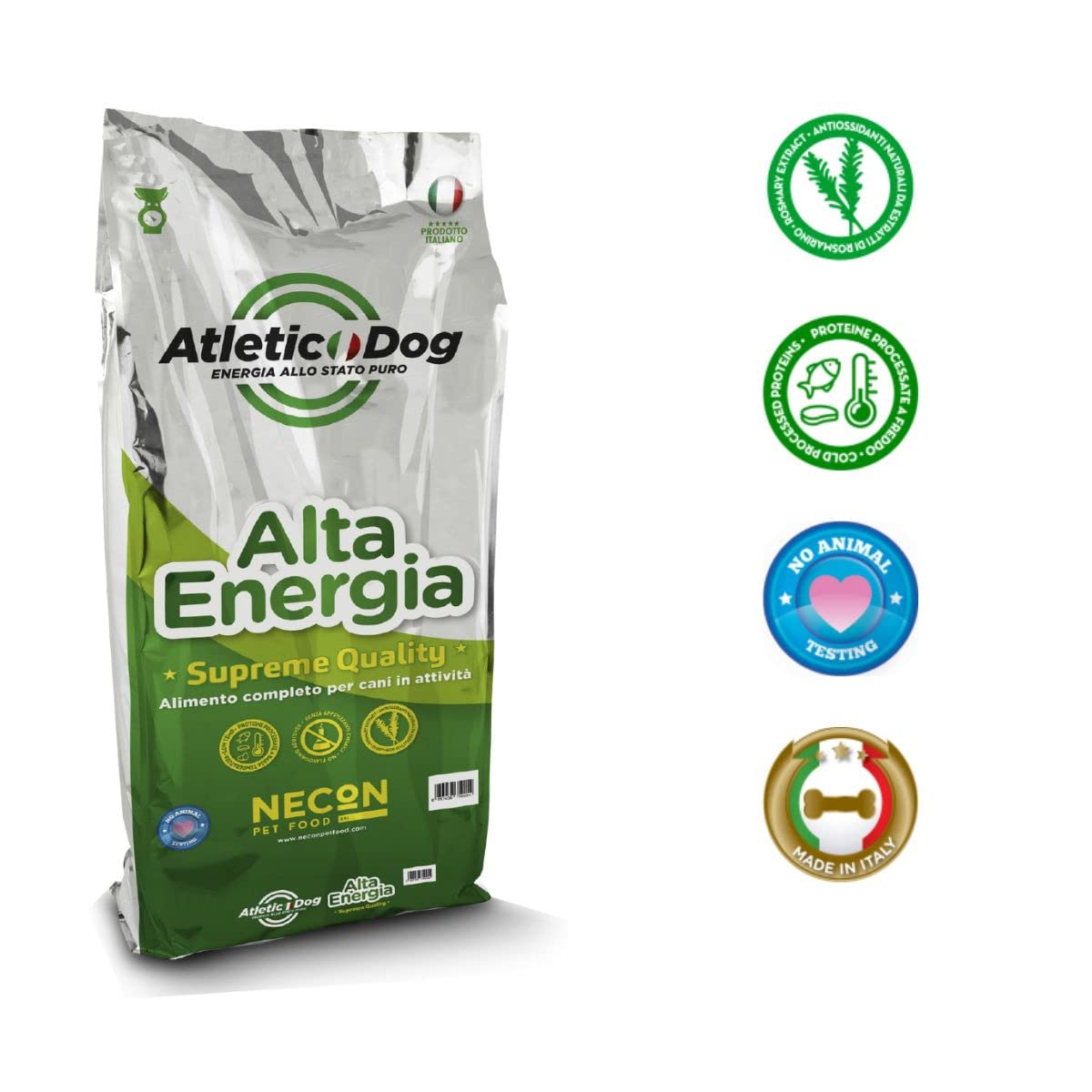 atletic dog CROCCHETTE mangime Alta ENERGIA attività da 15kg necon alimento Cane