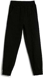 Koton Girls Basic Jogger Sweatpants Textured Elastic Waistband