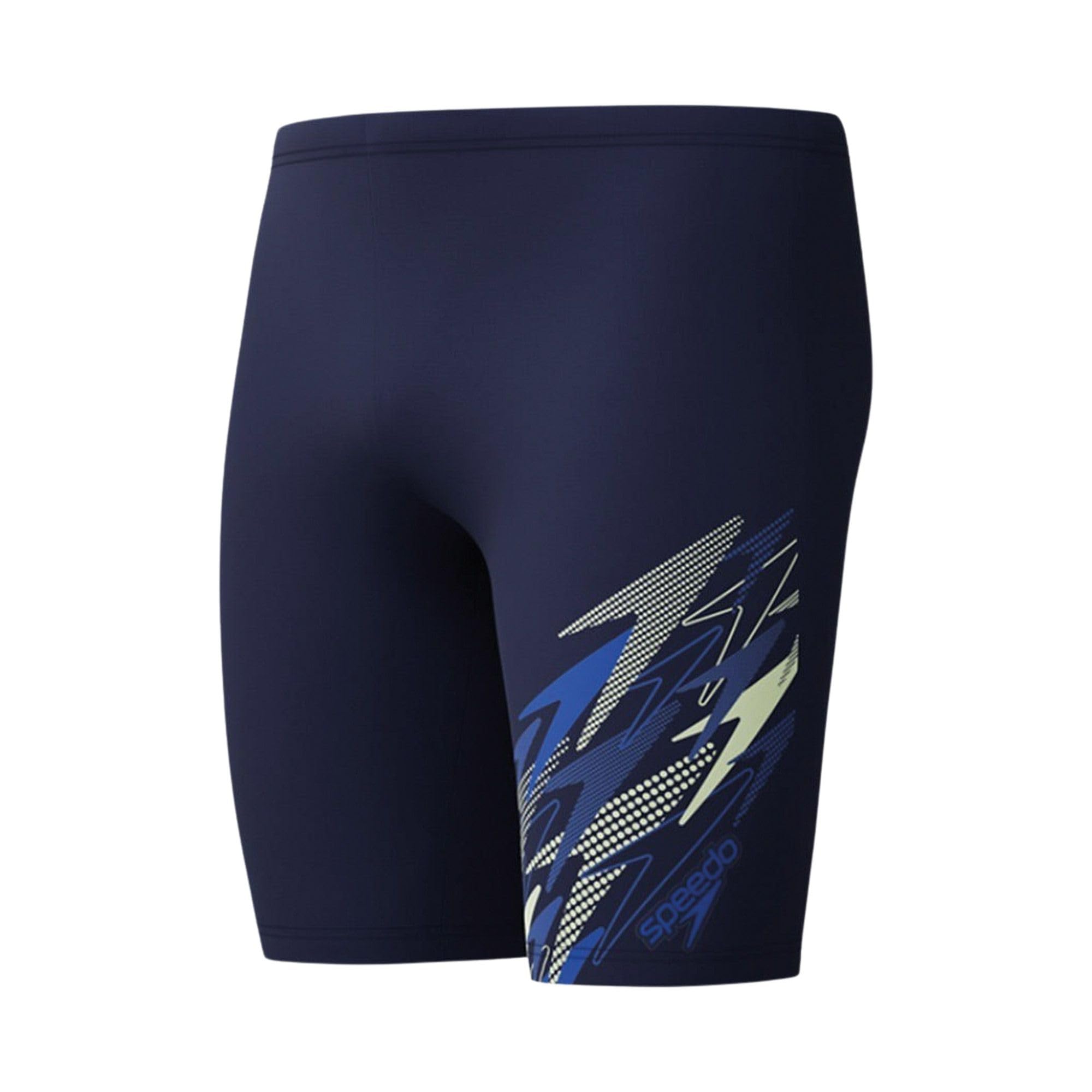 Speedo Men's Medley Logo Swim Jammer, Navy Blue, 38