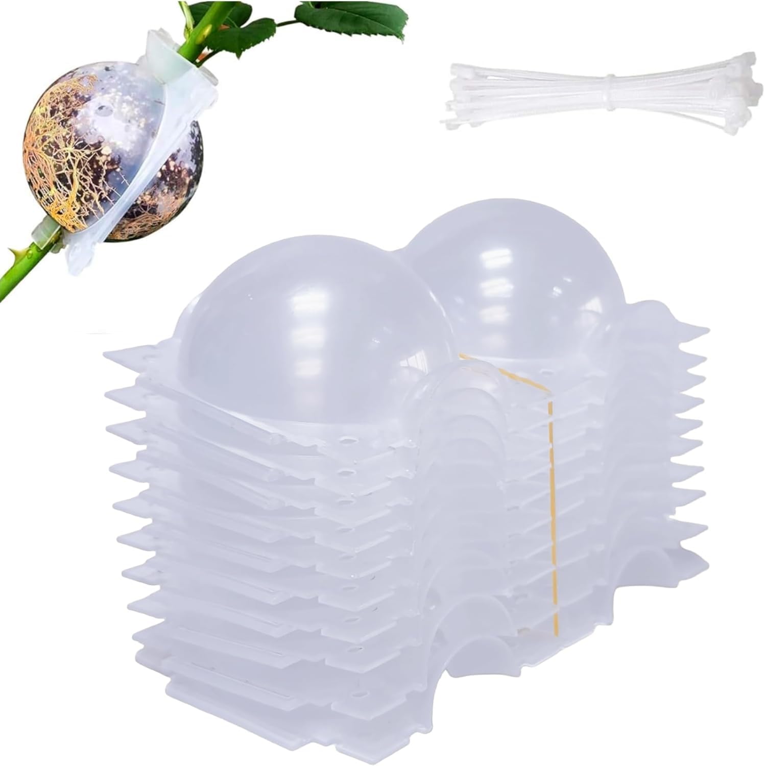 10 PCS Root Trainers,Reusable Transparent Propagators for Plants Gardening Tools Plant Propagation Station Plant Root Growing Box Tree Propagation Tubes Propagation Kit(With Extra Zip Ties)