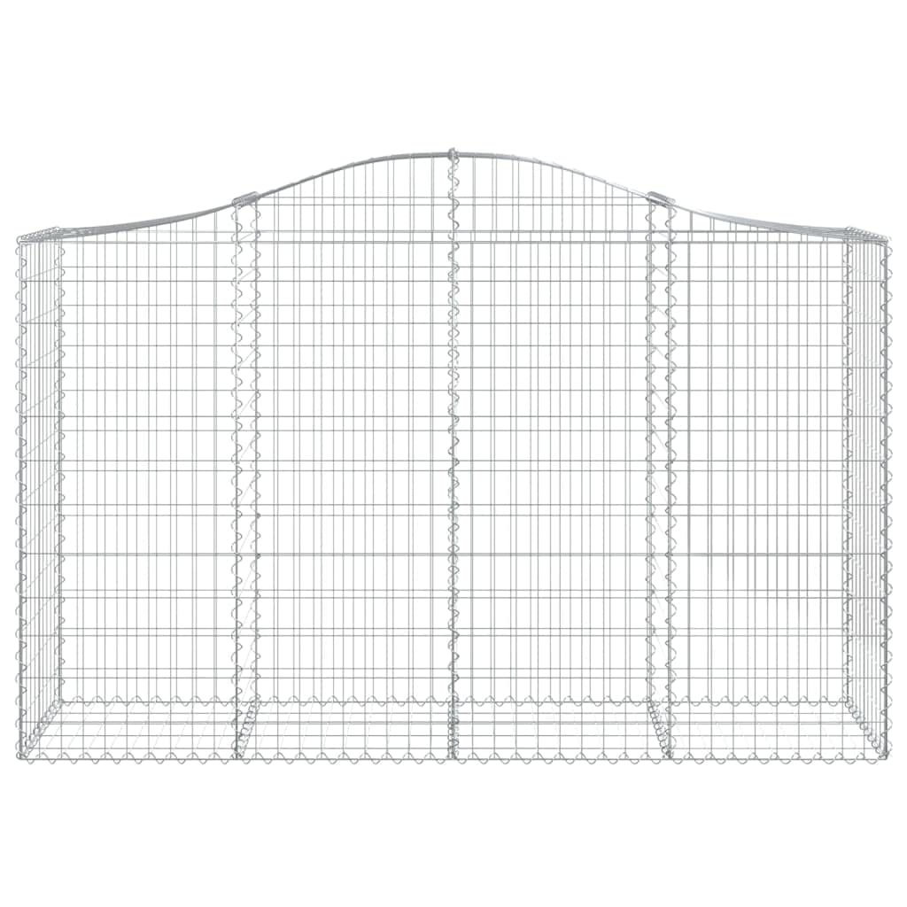 30 Gabionenkörbe 200x50x120/140 cm verzinktes Eisen Hochbogen Gartenzaun Gestaltung Robust & Langlebig für Terrasse Hof Gartendeko