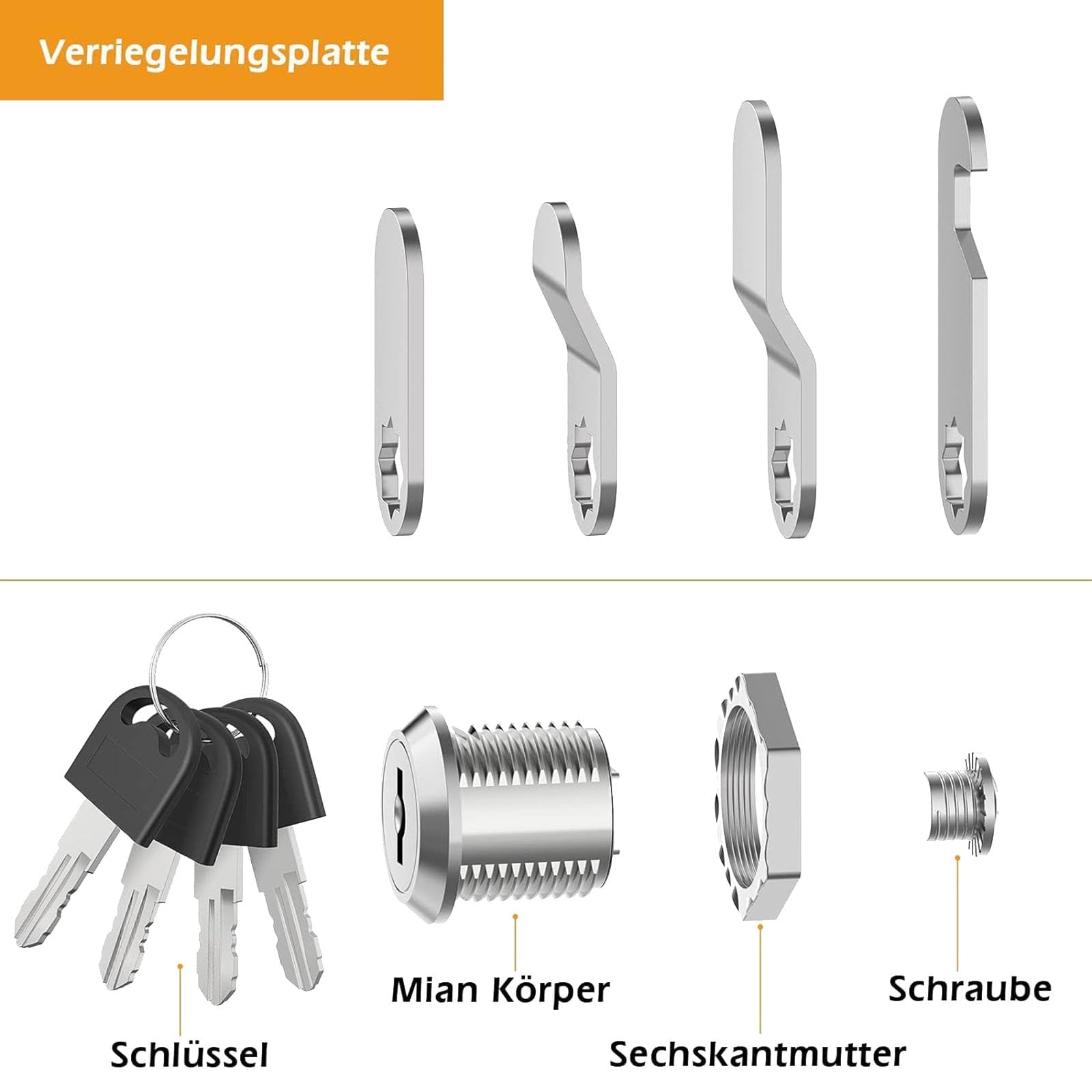Litensh Mailbox Lock met sleutels, brievenbusslot, kastslot, letterbox slot, ladeslot, dressslot, kastdeurslot, meubelslot met 2 verschillende slotplaten (1, 35MM Litensh Mailbox Lock met sleutels, brievenbusslot, kastslot, letterbox slot, ladeslot, dressslot, kastdeurslot, meubelslot met 2 verschillende slotplaten (1, 35MM