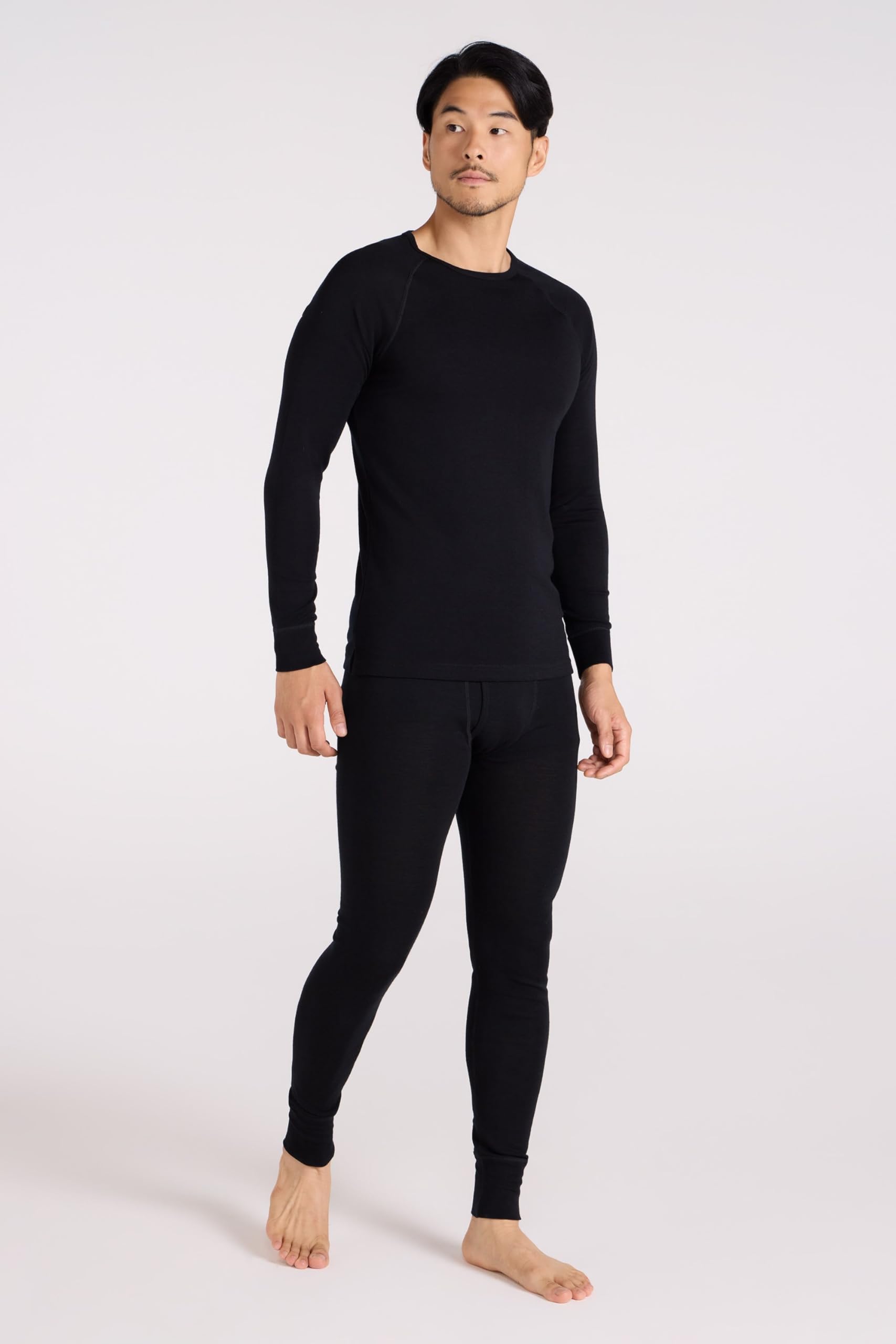 Mountain Warehouse Merino Maglia Termica Uomo A Manica Lunga Antisudore Invernale Intima Elasticizzata per Sport Tecnica da Trekking E Montagna