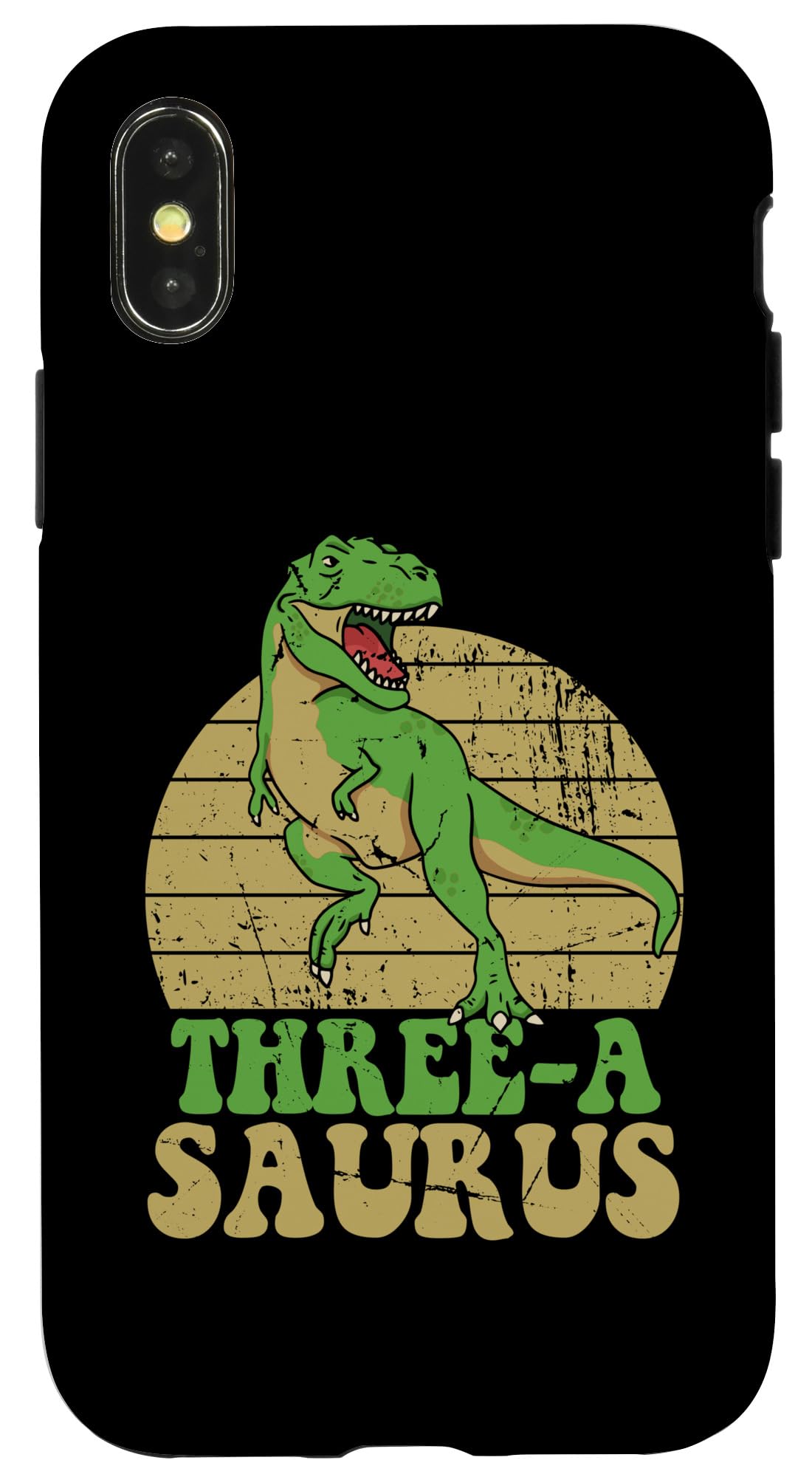 iPhone X/XS Three-A Saurus Two Rex Birthday 3 Year Old T-Rex Case