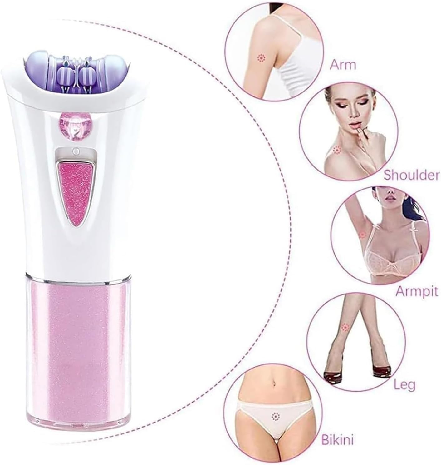 Herramienta portátil de depilación facial, depiladora para mujeres, fácil de limpiar, sin dolor, kit de belleza para pieles sensibles