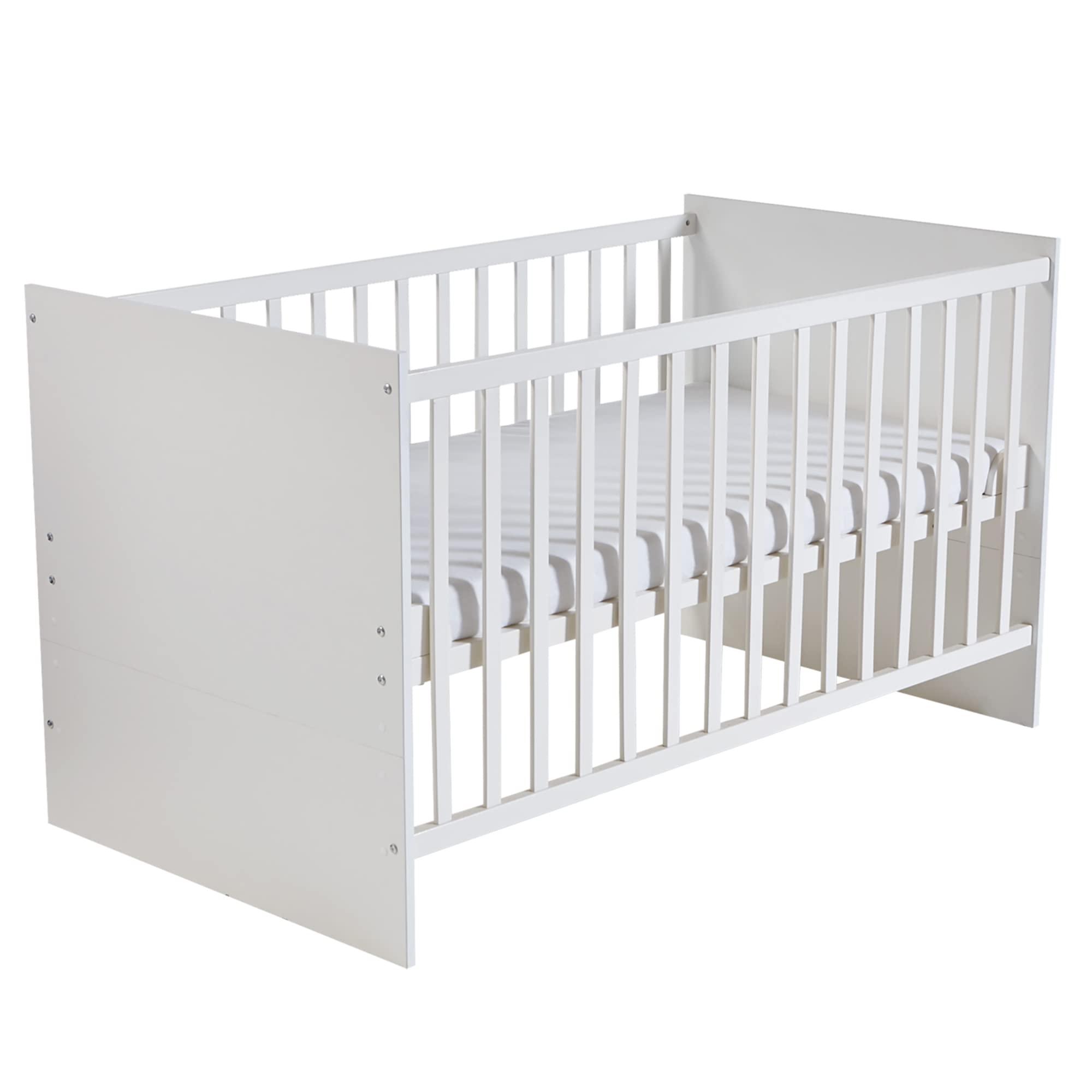 roba Babymöbel Maren - Lot de 2 pièces - Lit d'enfant 70 x 140 cm transformable + commode à langer - Blanc