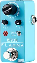 FLAMMA Fc02 Mini Pedal De Reverb Guitarra Digital Com 3 Efeitos Church Plate Studio True Bypass