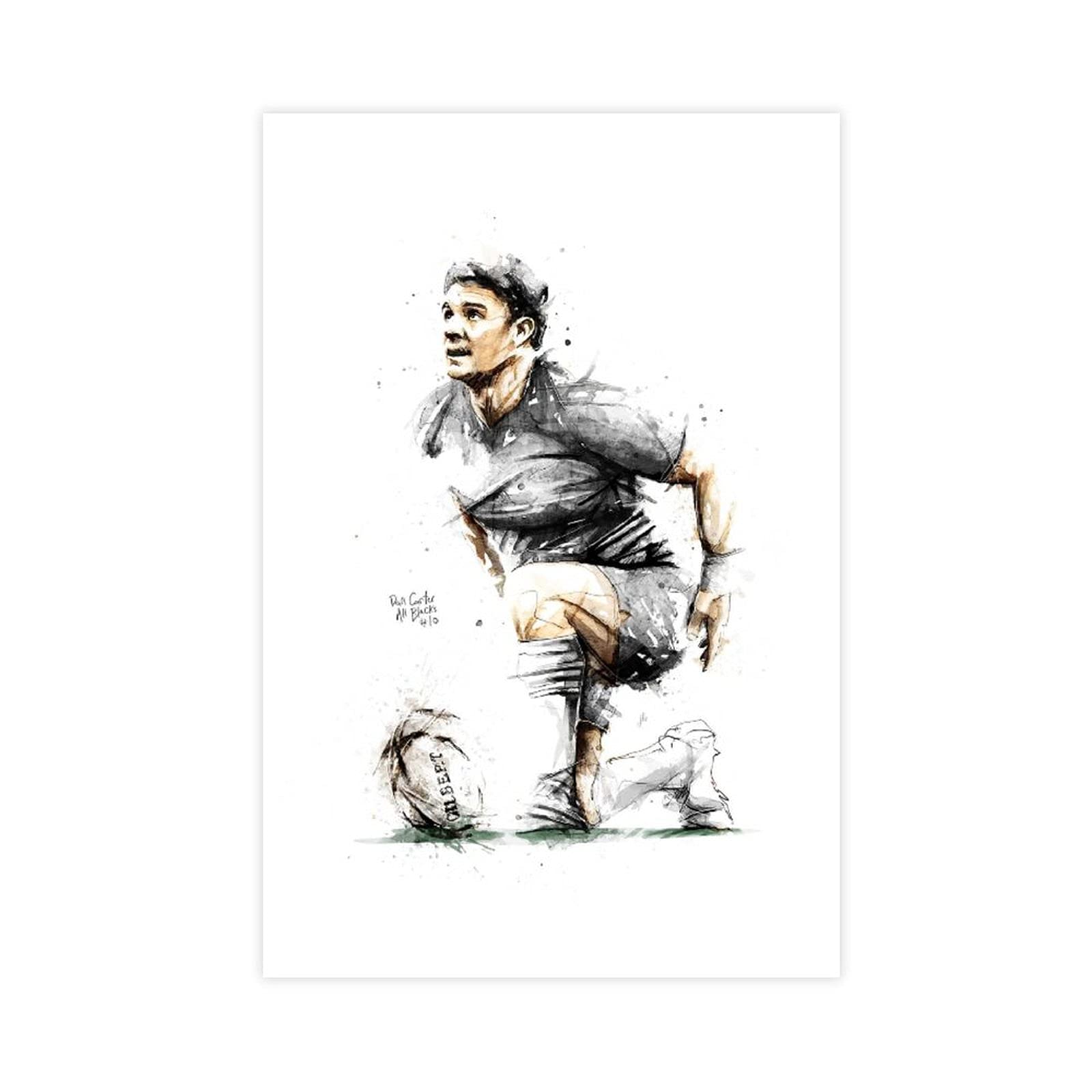 Lkjhlk Unframe-Style1 Dan Carter Poster New Zealand Rugby Football 6 Canvas Wall Art Decor Paintings For Living Room Home Decoration Unframe 12×18Inch(30×45Cm)