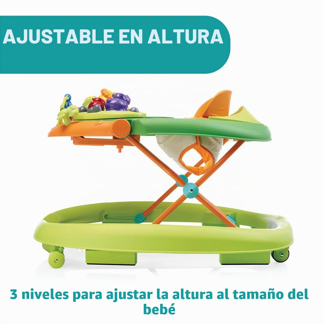 Chicco - Walky Talky Andador para 6 meses, 12 kg, Verde