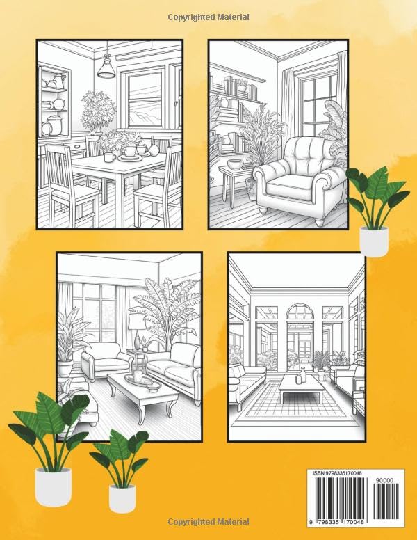 Interior Design Coloring Book for Teens and Adults: Relax and Create Beautiful Home Spaces image 3
