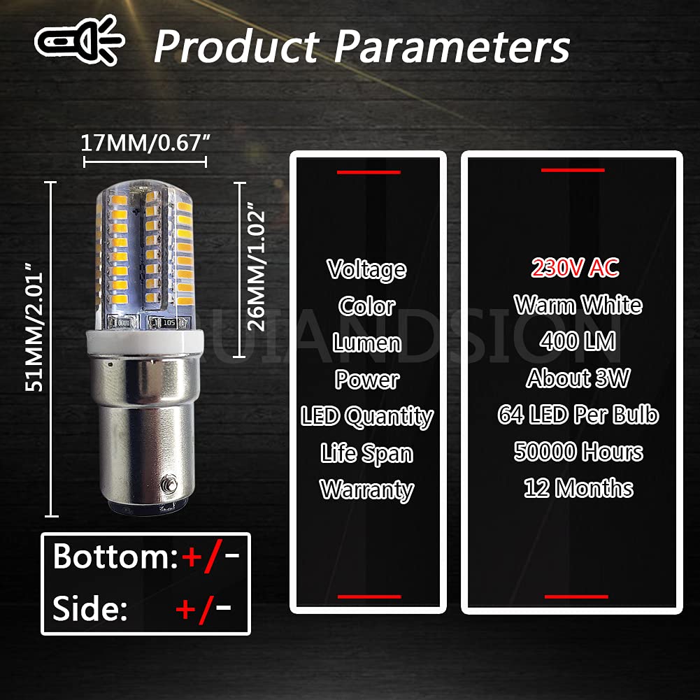 Ampoule LED Ruiandsion BA15D/E14 – 220V – 400lm – 2W – Neuf