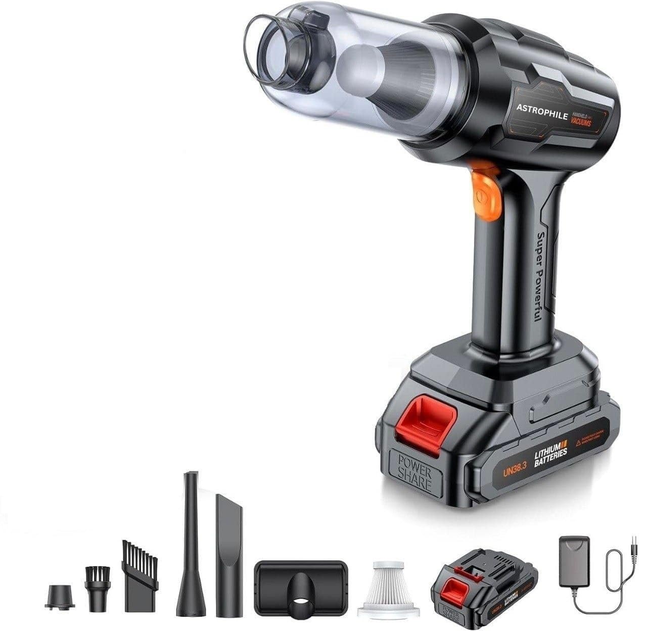 Astrophile Portable Car Vacum | Handheld Car Vacuum Cordless | Portable Car Vacuum With 21000 pa HIgh-Power-Suction-Home-Office-Pet | Car Dust Cleaner (S4)