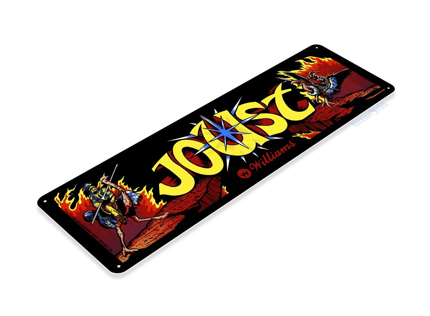 Keviewly Targa In Metallo Joust Classic Bally Midway - Decorazione Da Parete 20x12 Pollici Per Sala Giochi, Bar O Taverna