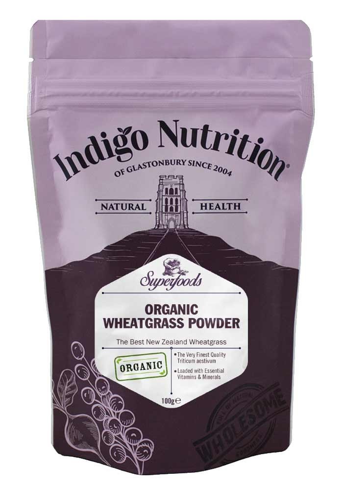 Indigo Herbs Erba di Grano Biologica in Polvere 100g (Nuova Zelanda)