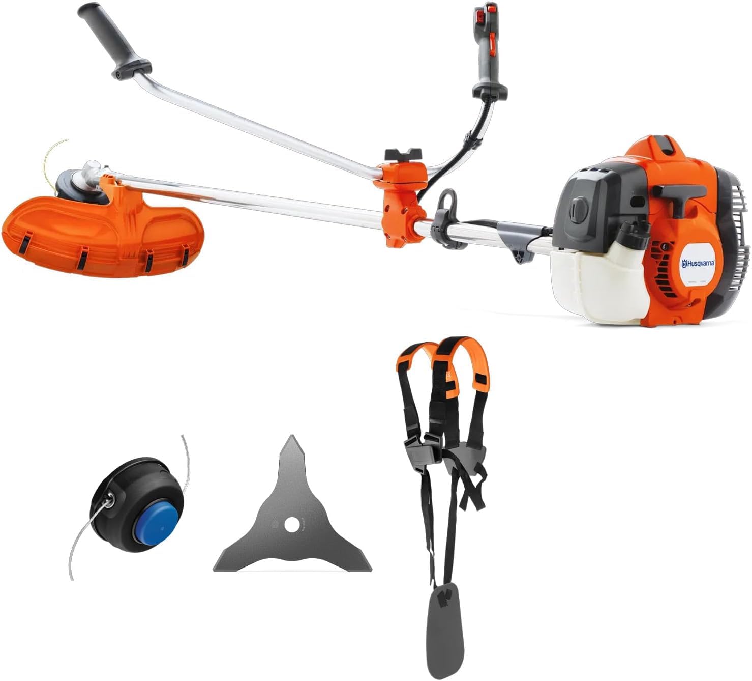 Husqvarna Benzin-Freischneider | 34,6-cm³-X-Torq-Motor, Bullhorn-Griff, 47 cm Schnittbreite