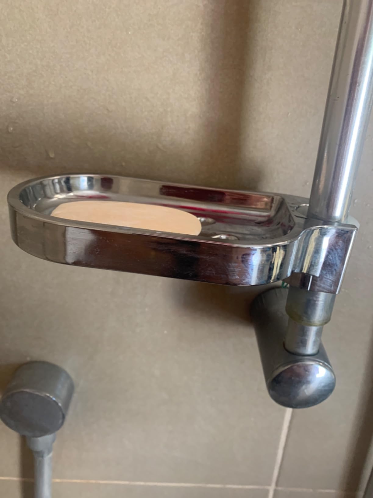 Shower Soap Tool,Soap Plate ABS Soap Dish Holder Clipon Tray Rail Dish