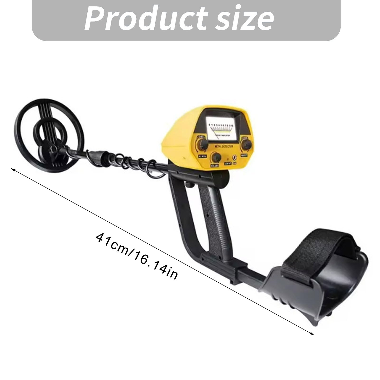 Detector de metales subterráneo, pantalla de puntero analógico, suelo