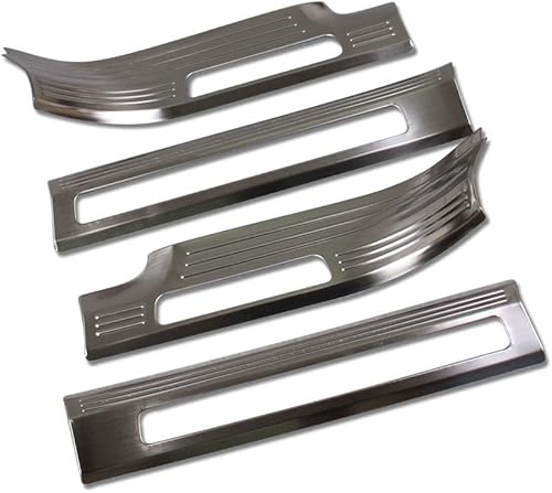 Rqing Para Volvo XC90 2016 2017 2018 2019 2020 2021 2022 2023 - Moldes de cubierta para umbral de puerta interior (plateado)