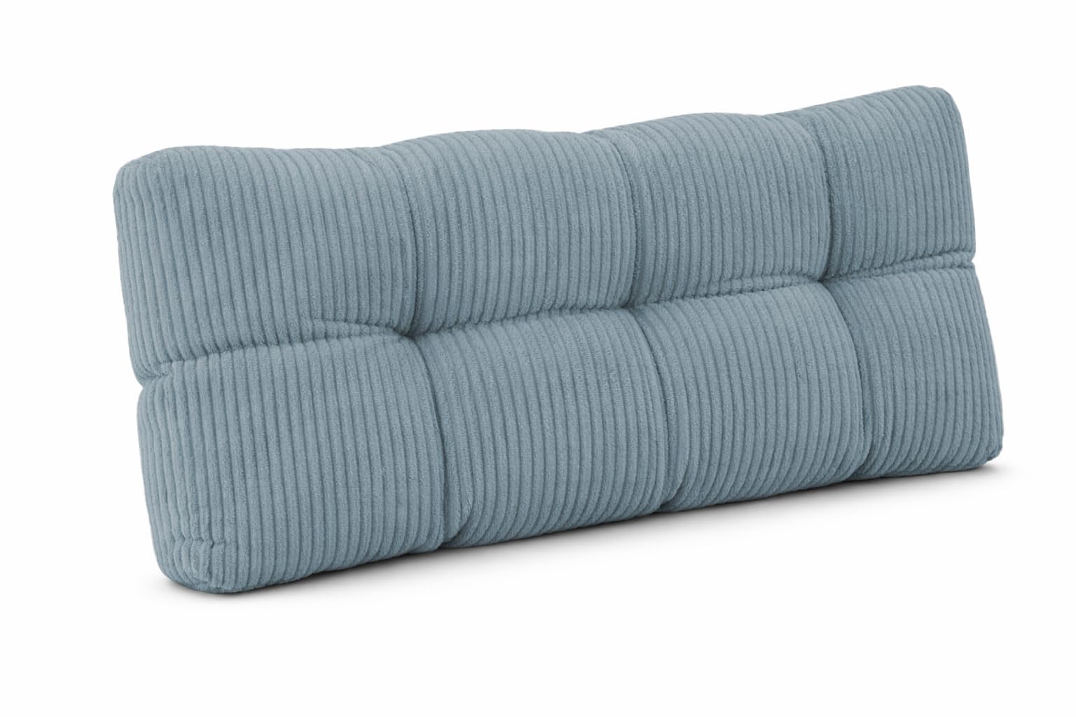 POKAR Pallet Back Cushion 120x40x12 cm in Corduroy | Tufted Backrest for Euro Pallet Furniture and Garden Sofa | Ideal for Patio | Outdoor and Indoor Use | Oeko-Tex Certified | Made in EU | Blue