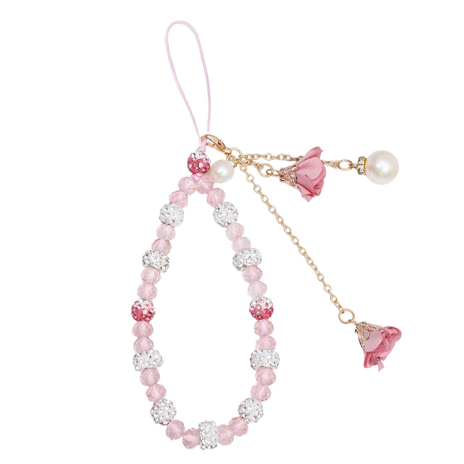 Niktule Pink Hunt Gold Cell Phone Lanyard Beads, Cell Phone Strap, Hand Bag, Wrist Strap, Wrist Strap For Cell Phone, Usb Flash Drive