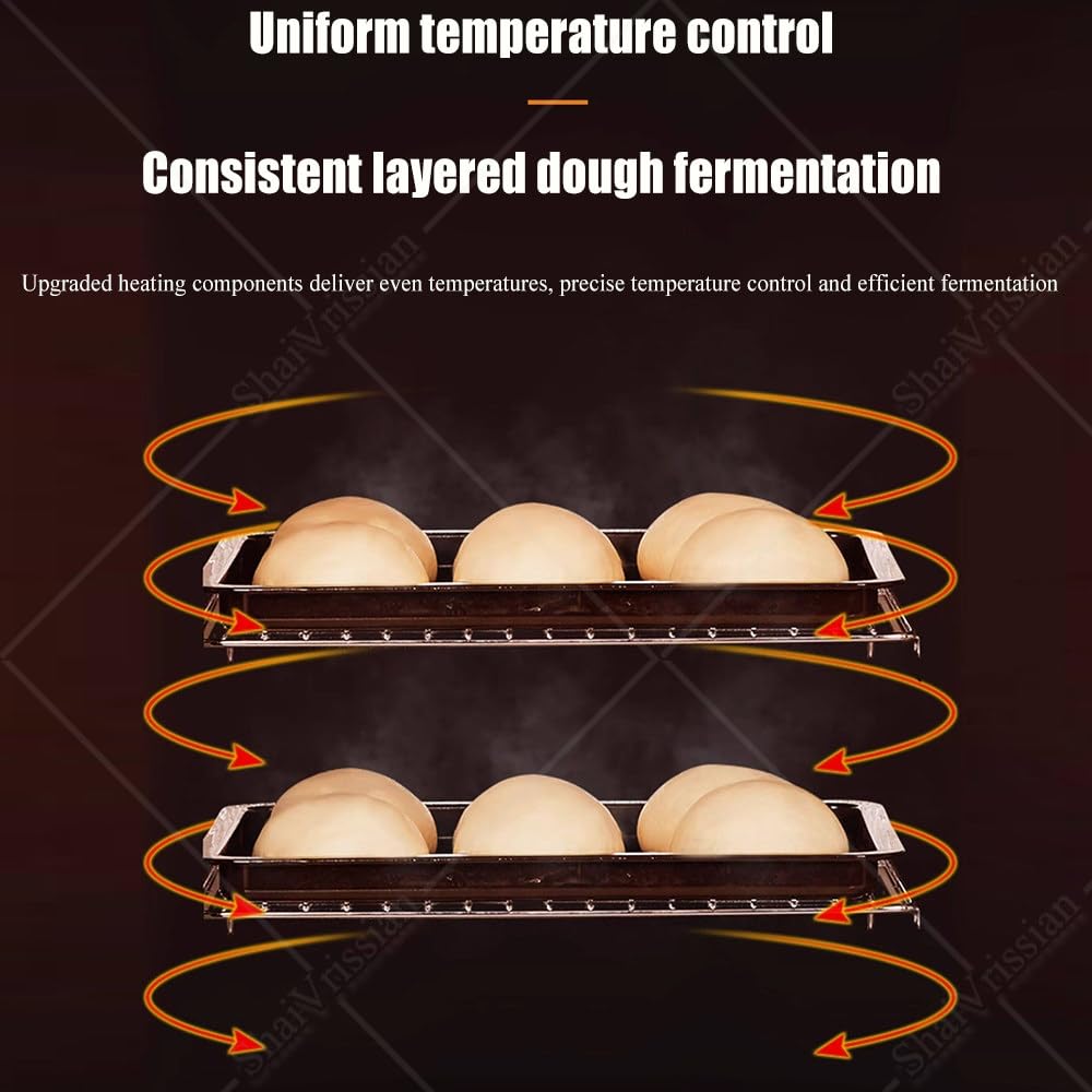 20-50°c Caja De Fermentación Eléctrica Con Calefacción Uniforme 40L | Control De Humedad,Calentamiento Con Distribución De Calor En 3D,Temporizador,Pan,Pizza,Masa Madre,Yogur,Natto