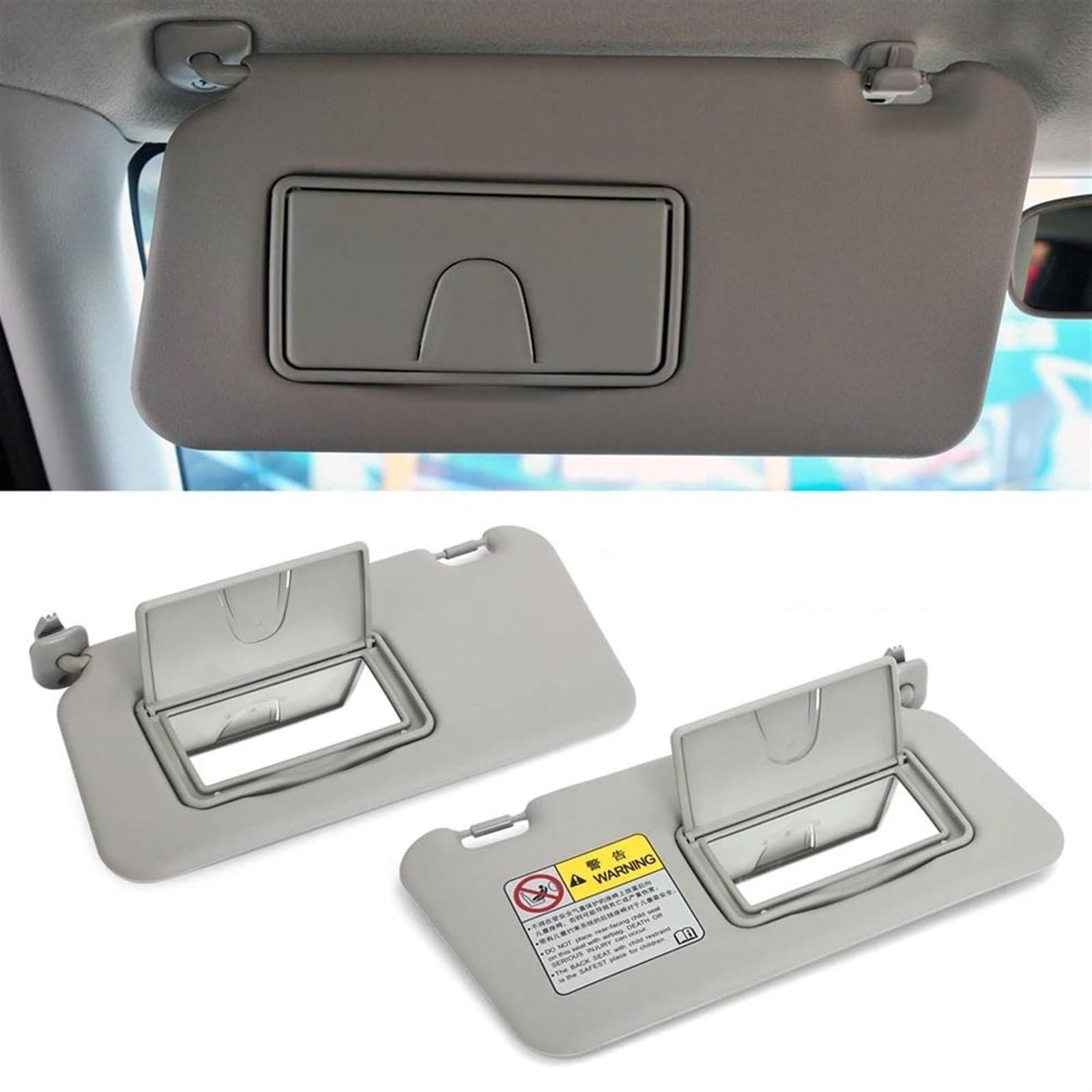 Per Suzuki per Swift 2006-2010 per Splash 2011 84802-63J51 Auto Lato Sinistro Destro Parasole Parasole con Specchio Parasole Anteriore(Right)