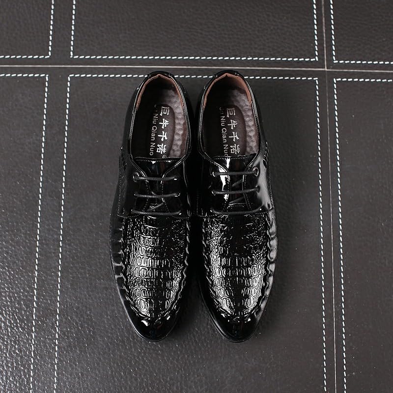 Men's Dress Shoes Breathable Lace Up Shoes for Business Office Wear Fashion Classic Carved Lace Up Low Heels Oxfords(8.5)2