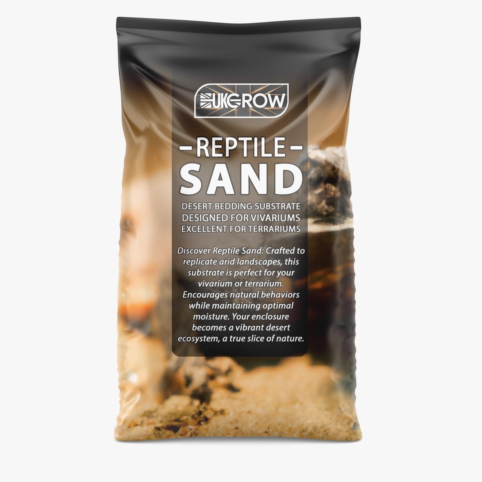 UK GROW Reptile Sand - Premium Quality Substrate for Your Reptile's Habitat (5 KG, BAG)