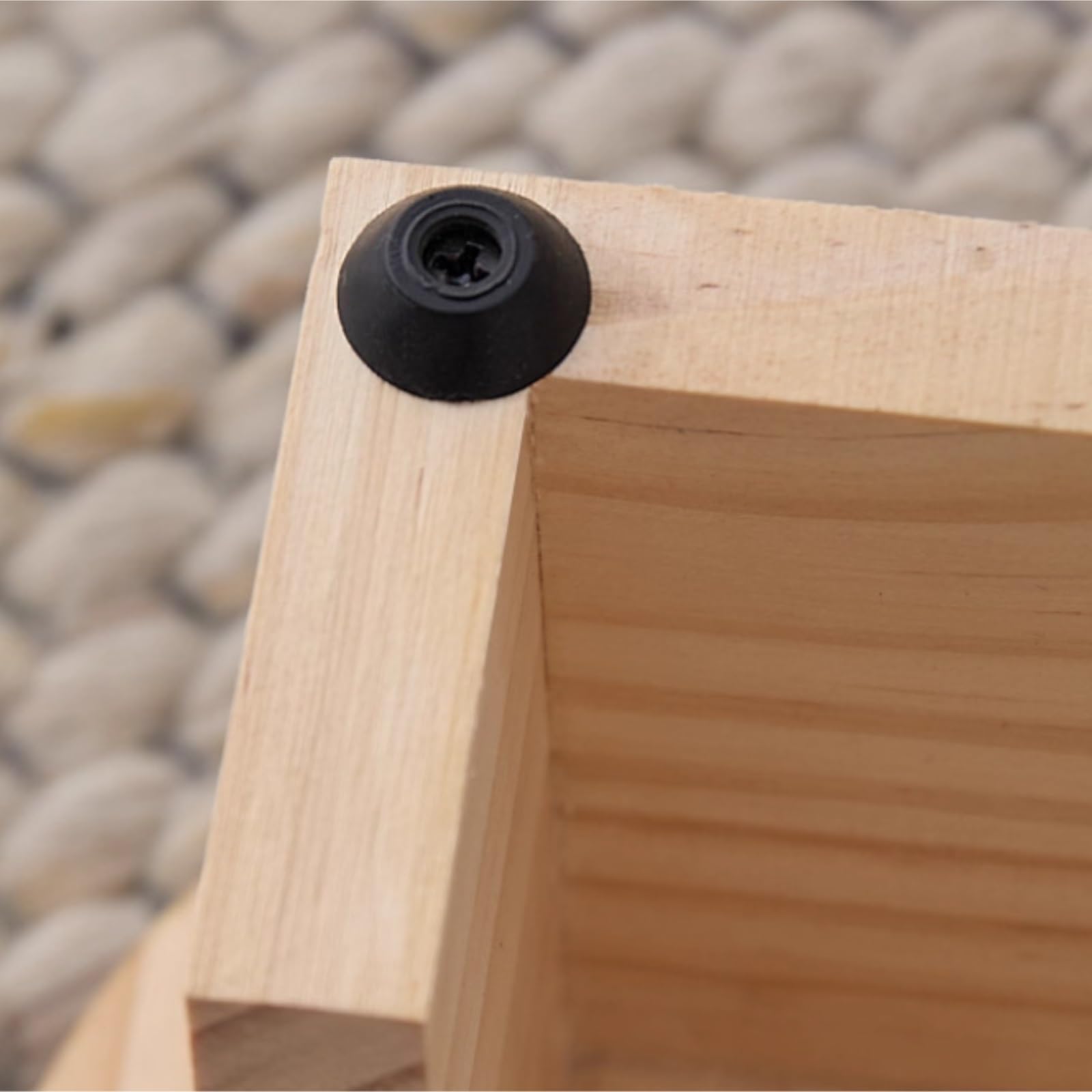 Ottomano per Soggiorno Sgabello In Legno For Bagno, Cucina, Camera Da Letto, Porta Piante Poggiapiedi Divano(Wood color,30x30x18cm)
