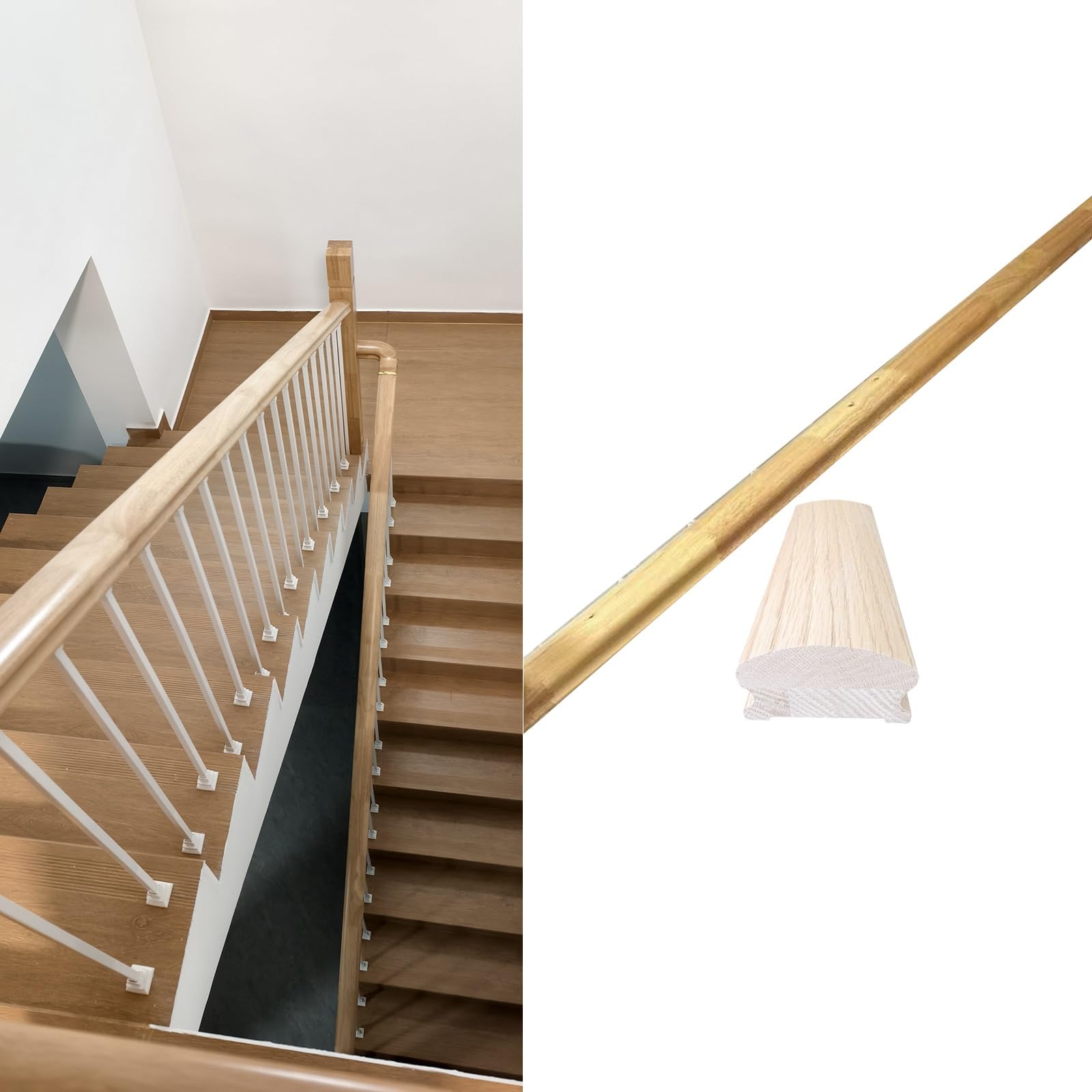 Gyeqxkt Wood Baluster End Column For Stair Handrail Support In Attics, Basements, Hallways, And Steps