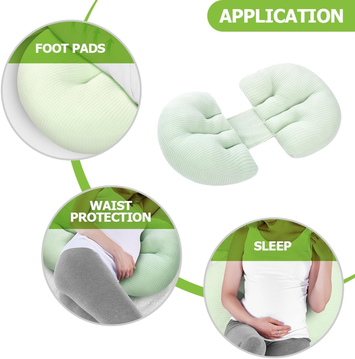Alipis Shaped Maternity Pillow for Pregnant Women Ergonomic Abdominal Support Cushion Comfortable Lumbar Support for Side Sleeping Expecting Moms