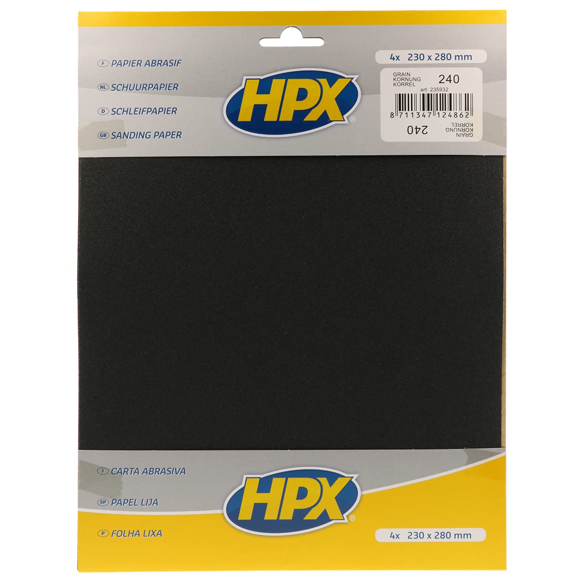 HPX 235932 P240 Pack de 4 Papiers abrasifs