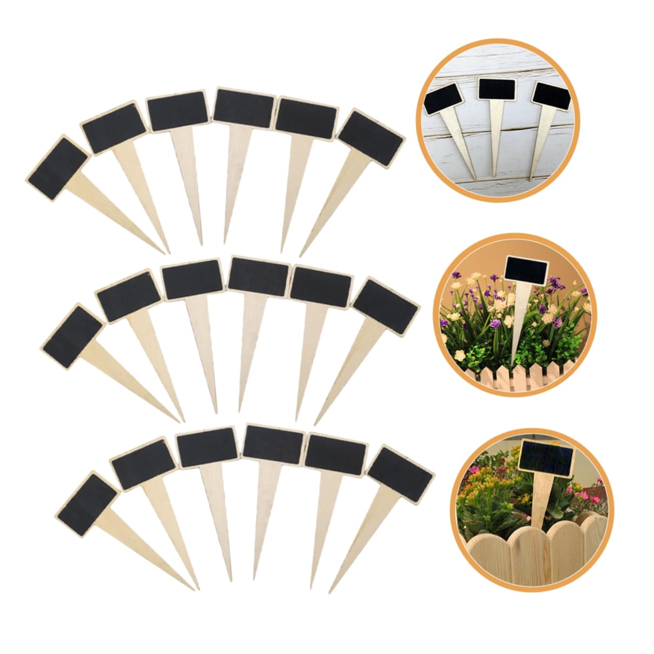 UPKOCH 5 Ensembles Étiquettes Miniatures Pour Plantes Ardoise De Jardin Effaçable Signe Décoratif Pour Identifications Messages Votre 18 Pièces * 5