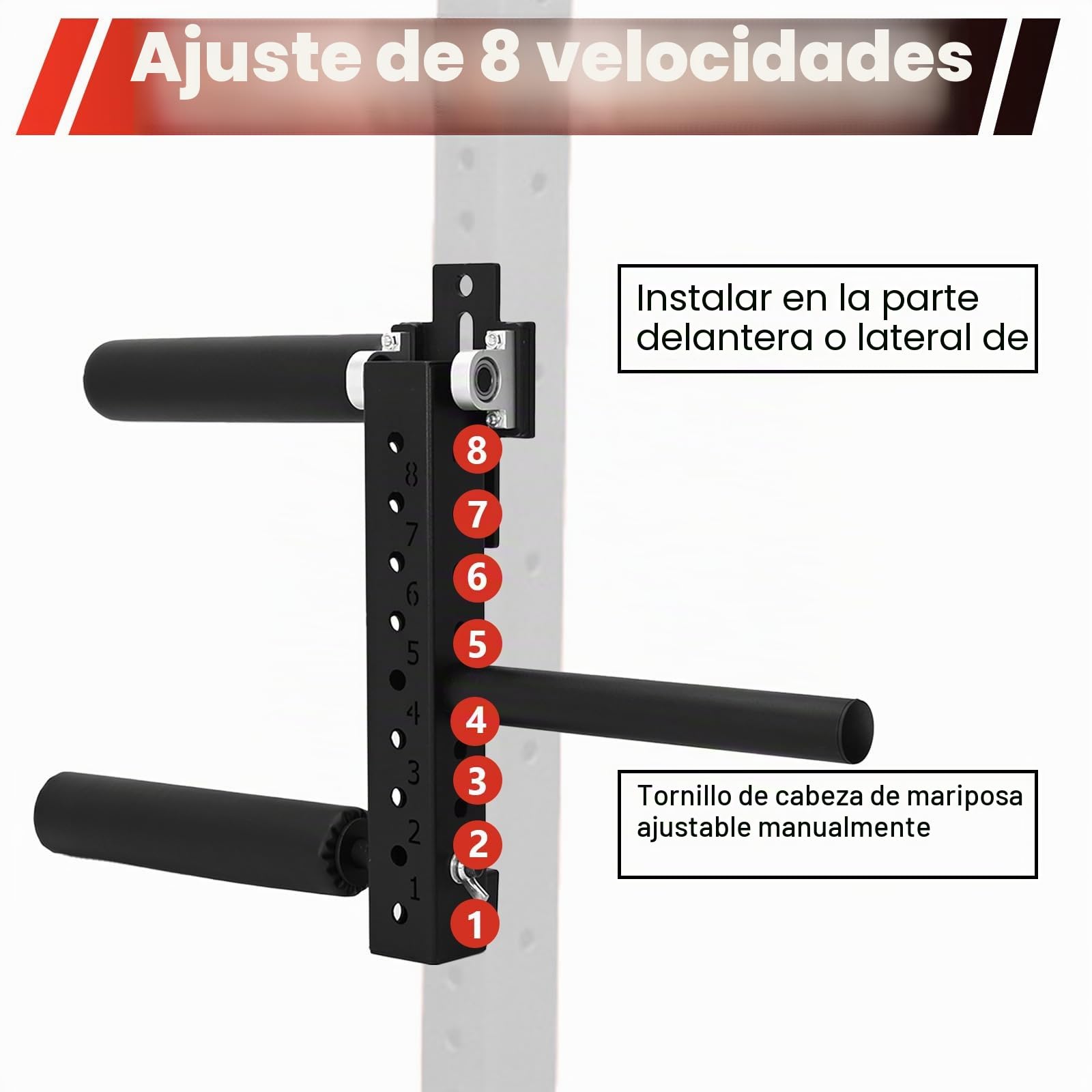 Máquina de extensión de piernas, máquina de curvatura de piernas, ajustable, accesorio de máquina de prensa de piernas sentada, 8 posiciones ajustables con placa cargada para gimnasio en casa