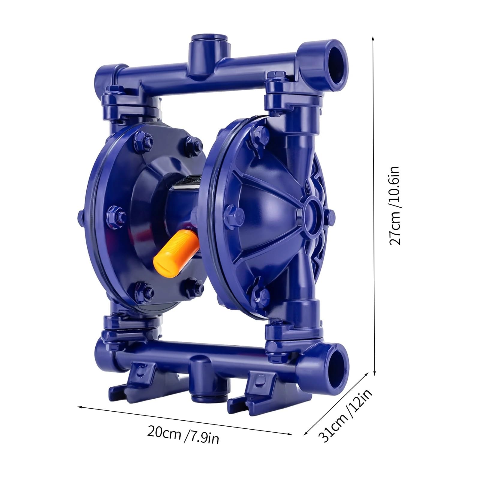 Pneumatische Doppelmembranpumpe, luftbetriebene Membranpumpe aus Gusseisen for Wasser, Lösungsmittel, Erdölflüssigkeiten in verschiedenen Branchen Einfache Wartung