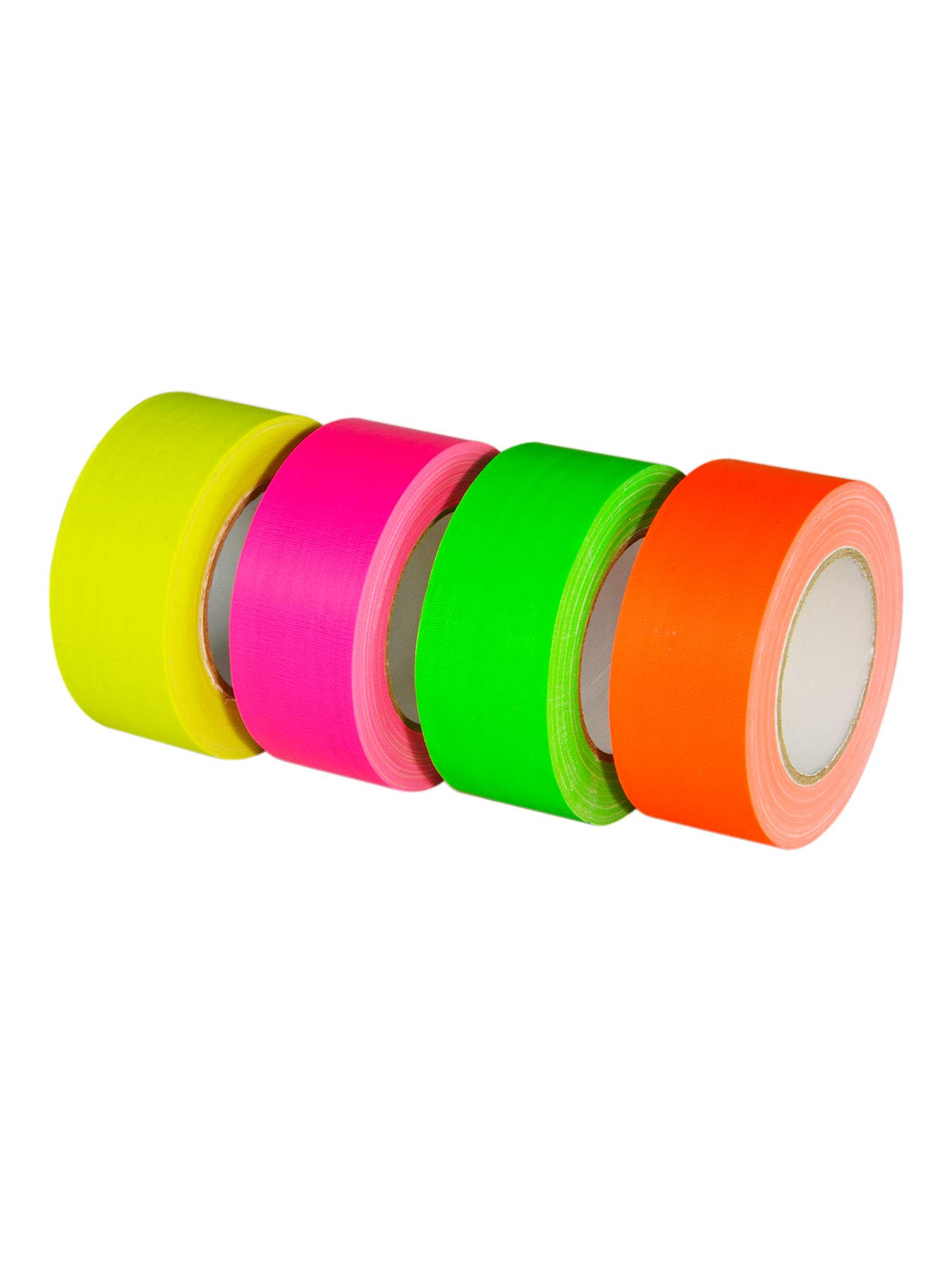 4er-Pack 25m-Rolle Schwarzlicht Klebeband Tape Rolle Neonset, 50mm