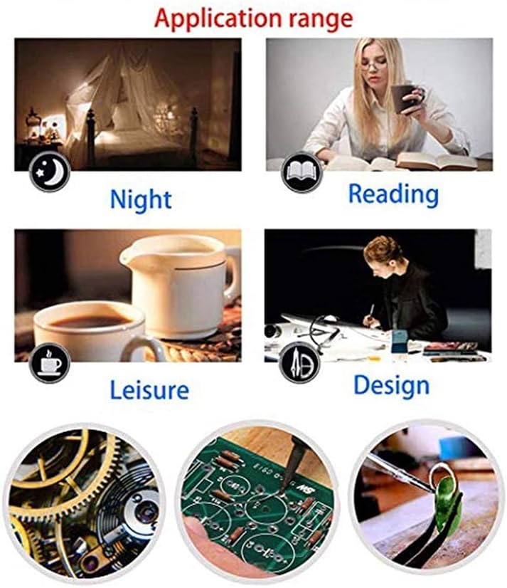 ブライトライトデスクグースネック拡大鏡ランプ金属大型クランプ虫眼鏡付き新しい Friendship Years