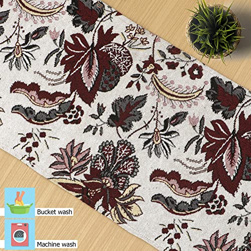 Image of HOKIPO Cotton Jacqaurd Table Runner 12x72 Inches (IN-532-D4)
