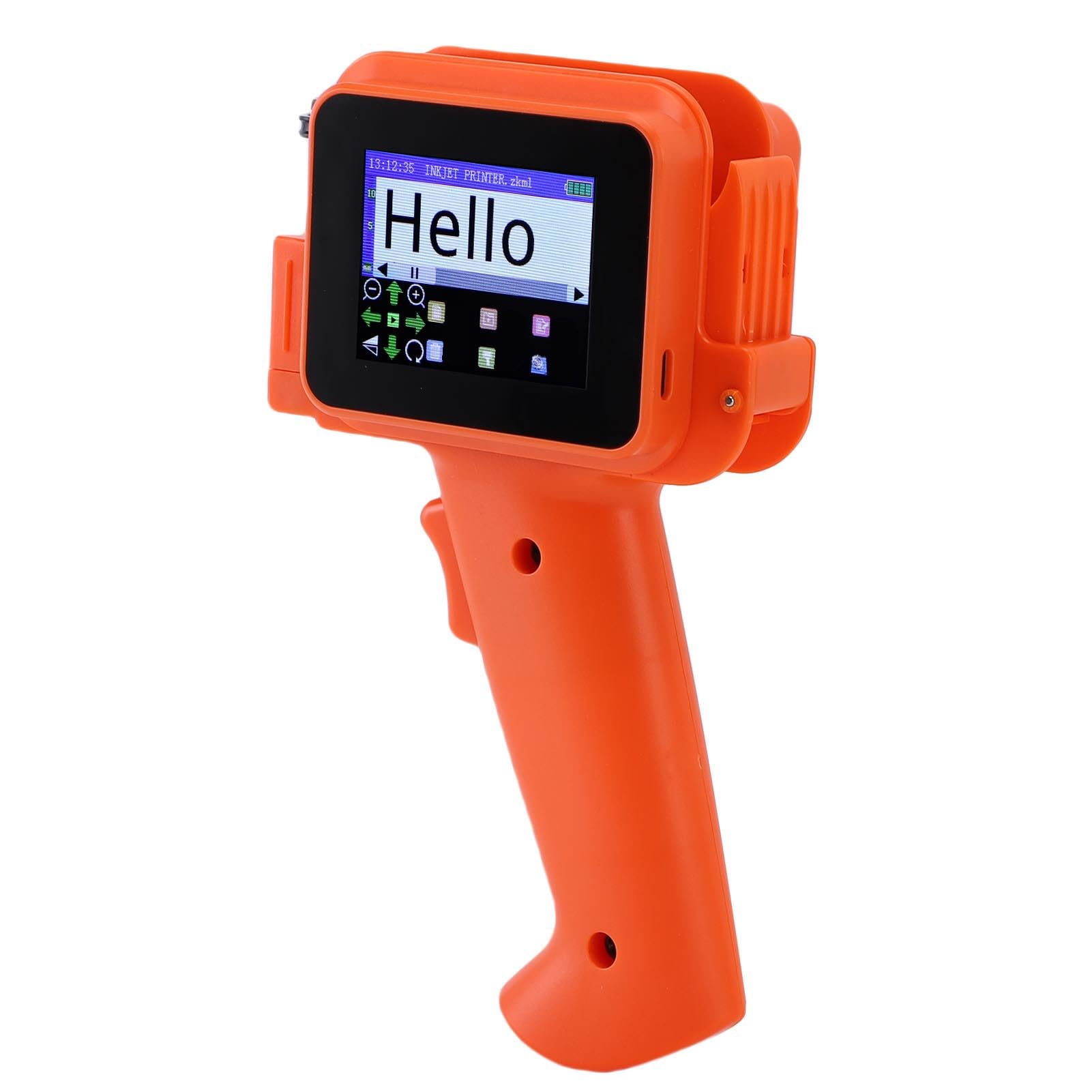 FTVOGUE Impresora de Inyección de Tinta Portátil ABS Impresora de Inyección de Tinta Portátil 600DPI Pantalla Táctil de 2,4 Pulgadas de Impresión de 1 a 12,7 Mm para Código QR Código de Barras Texto