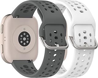 ［RuenTech］Amazfit BIP 6バンドに対応 Amazfit Balance 2/Bip 6/Bip 5/5 Unity/GTR 47mm/GTR 4/GTR 3 Pro交換用バンド めもり付きベルト 交換ベルト シリコン製 柔らかい 通気 防汗 耐衝撃 男性 女性 多色選択 (2本)