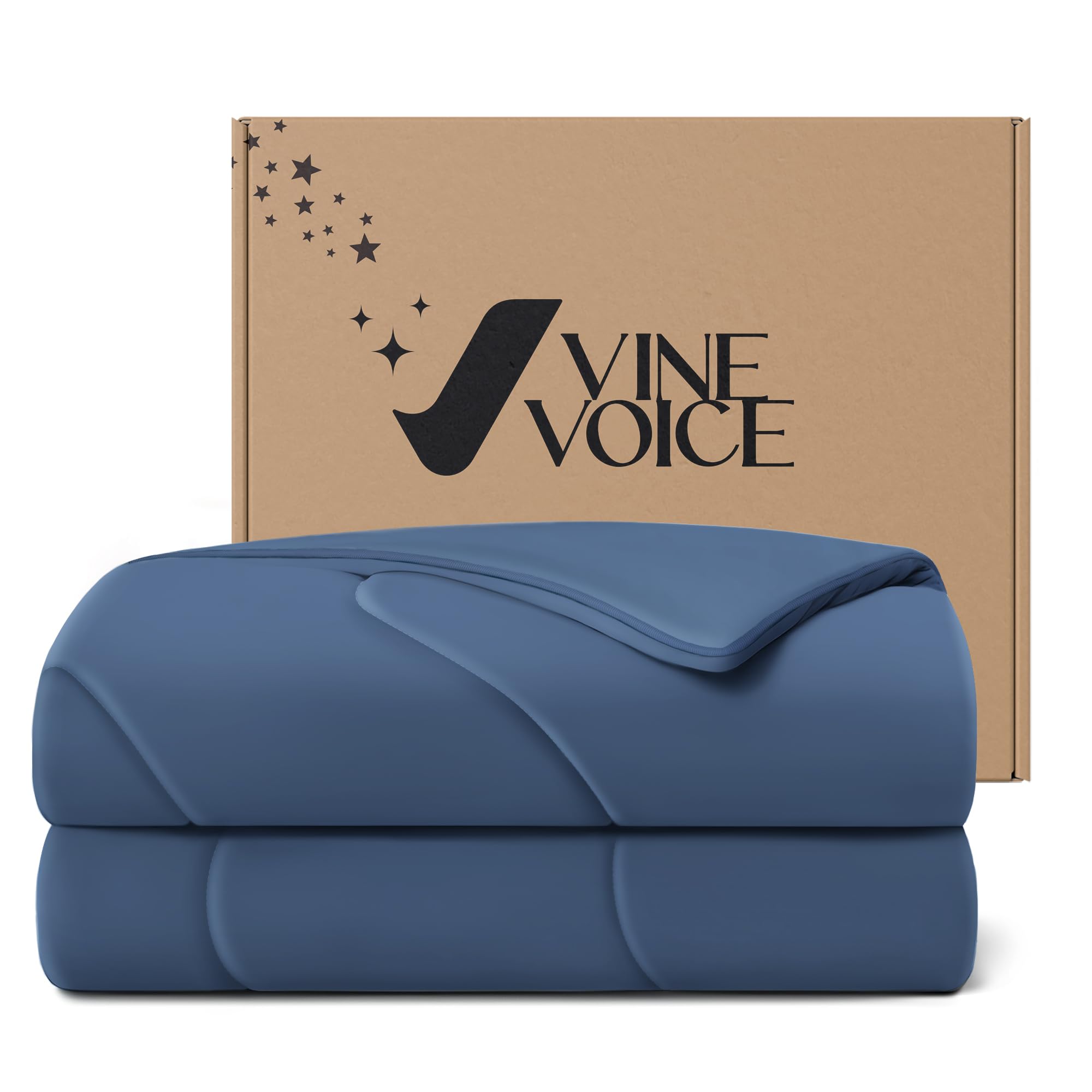 Vine Voice Cooling Comforter in Midnight Blue