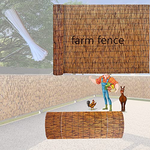 Yufenj Brise-Vue en Roseau, écran de confidentialité pour Patio et Jardin, Rouleaux de clôture en Bambou pour Balcon, Panneaux de clôture en roseaux Entiers très denses (Size : 80x100CM(31.5x39in))