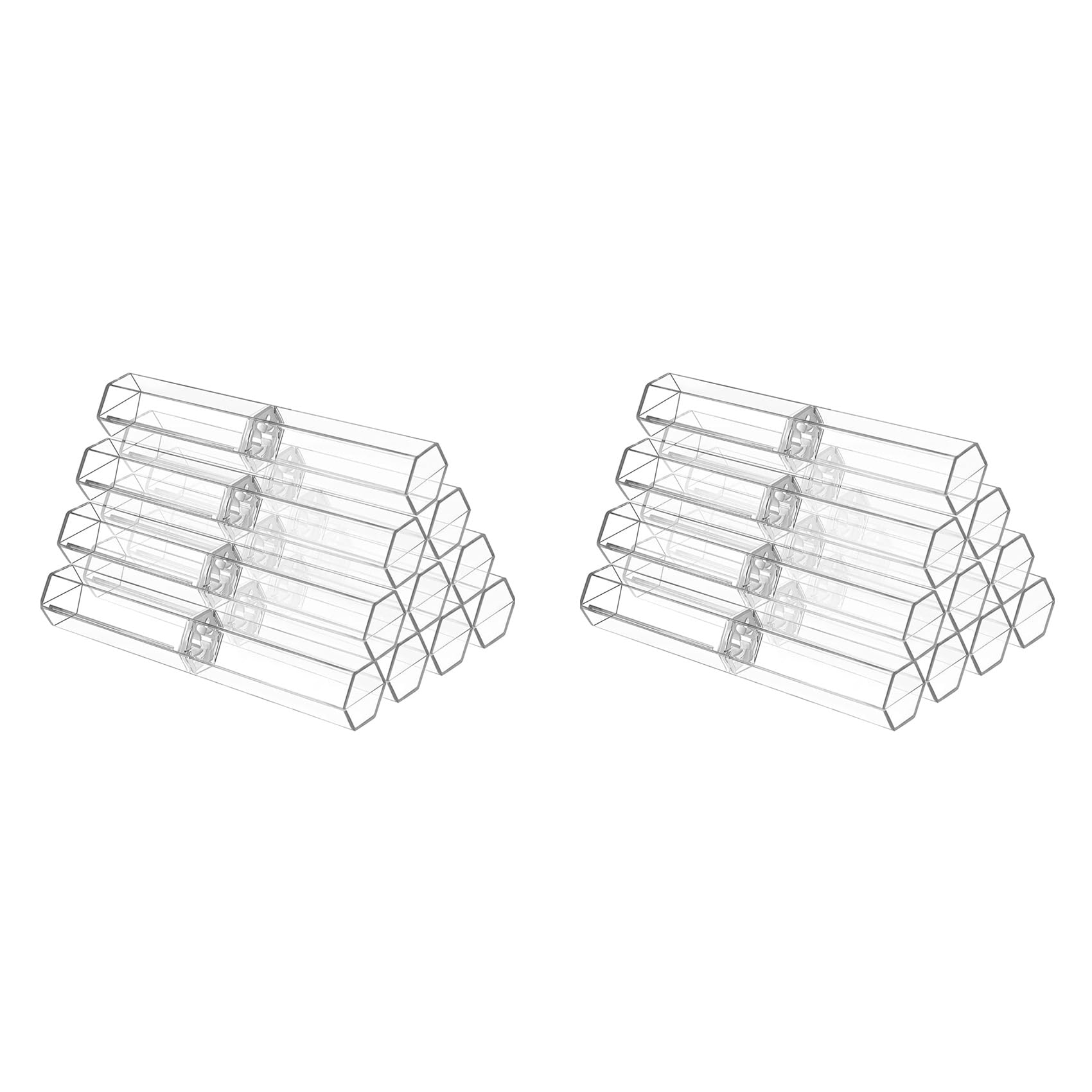 Jnchdghwa 20 Pcs Acrylic Pen Boxes Clear Ballpoint Pen Case Pencil Gift Box Pen Storage Container Hexagon Single for School