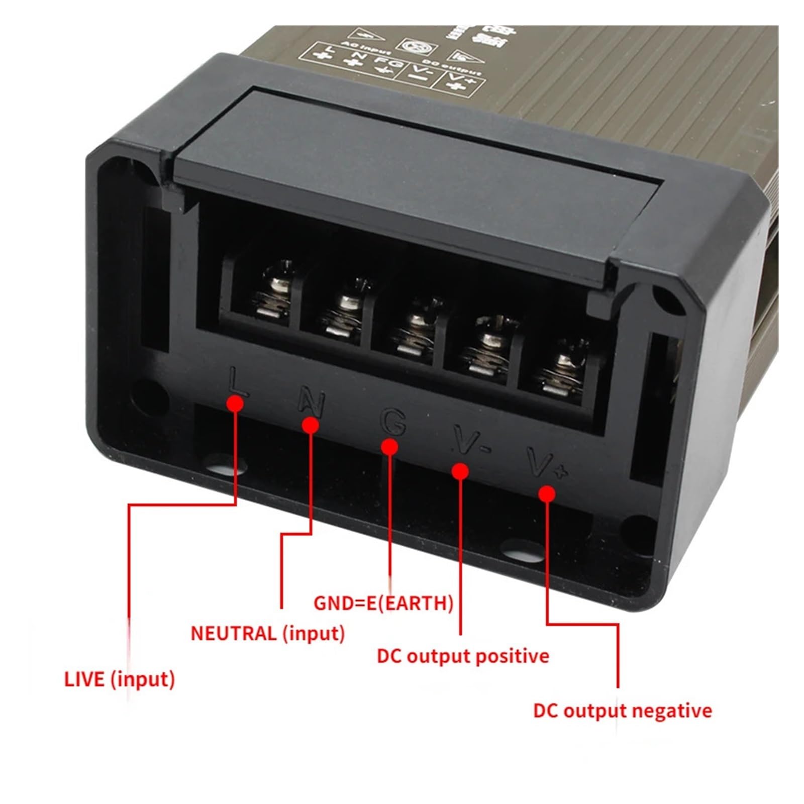 Transformateur 220V à 12V 24 V, alimentation électrique, transformateur de nutrition 220V à 12V 24 V, alimentation 12 24 V, extérieur, étanche à la pluie(12V 5A 60W)