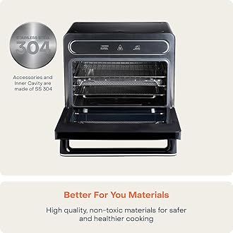 Nutricook Steami 11 in 1 Air Fryer Oven with Real Steam Technology for Healthier Cooking 24L| Stainless Steel Interior | Convection Oven with Steam for Bake, Roast | ST01, 2 Year Warranty