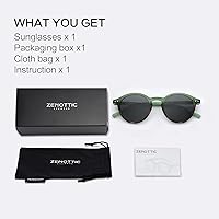 Vista 38 de ZENOTTIC Lentes de sol redondos polarizados, elegantes lentes de sol para hombres y mujeres, retro clásicos, selección de varios estilos