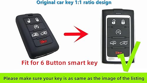 Miniatura 3 de REPROTECTING Funda de goma de silicona para llavero compatible con Jeep Grand Cherokee L 2022 Grand Wagoneer 2022 Wagoneer 2022 Grand Cherokee L