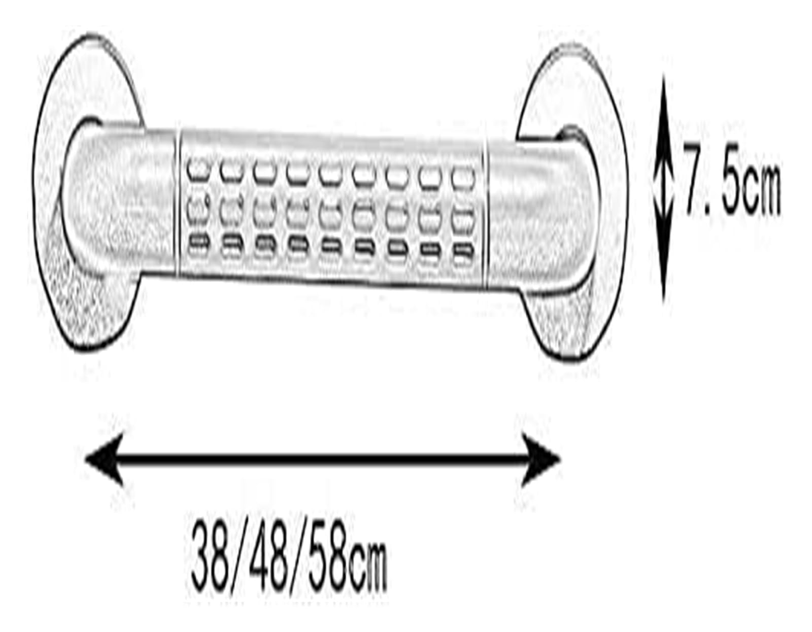 Maniglione Barra di sostegno for bagno, corrimano nero in acciaio inox 304, for disabili, anziani, ausili for la vita quotidiana